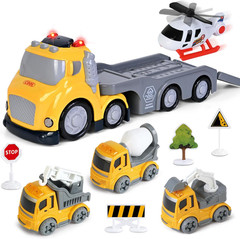 Toddlers Truck Toys,Boy Toys Gifts for 1 2 3 Years Old,5 in 1 Construction Trans