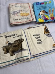 Baby Cloth Books Bundle 3 Soft Fabric Books Animals Shapes Kids Toy