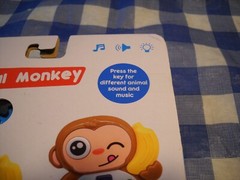Musical Blue Monkey Instrument 18 Mos+ Lights Animal Sounds Music Infant Toys