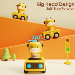 iPlay, iLearn Press to Go Car Toys for Toddlers 1-3, Baby Medium, Multicolors
