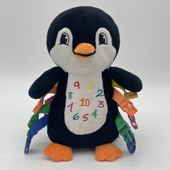 Sensory Plush Penguin Learning Toy Buckle Me Toys Buckles Zipper Numbers