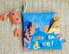 The Manhattan Toy Co DEEP SEA DIVE BATH BOOK Activity Water Friendly Fabric