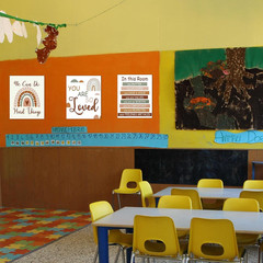 12 Pcs Rainbow Classroom Decor Boho Poster Elementary Bulletin Board Decorations