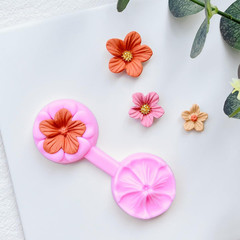 Flower Petal Polymer Clay Cutters for Earrings Making, 4 Shapes with Polymer Cla