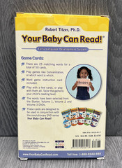 Your Baby Can Read Early Learning Flashcards 50 Cards Dr Titzer System Game Card