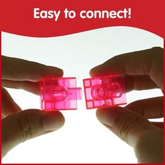 edxeducation Translucent Linking Cubes 100pc 2cm 10 Colors Math STEAM NEW