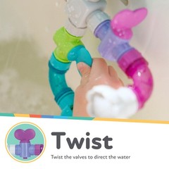 Nuby Wacky Waterworks Pipes Bath Toy – Baby Bathtub Small, Bright Colors