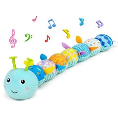 5-in-1 Musical Plush Caterpillar – Ideal Tummy Time Toy for Babies 0-12