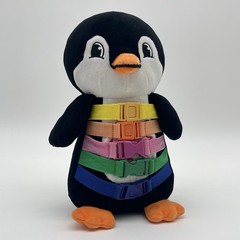 Sensory Plush Penguin Learning Toy Buckle Me Toys Buckles Zipper Numbers