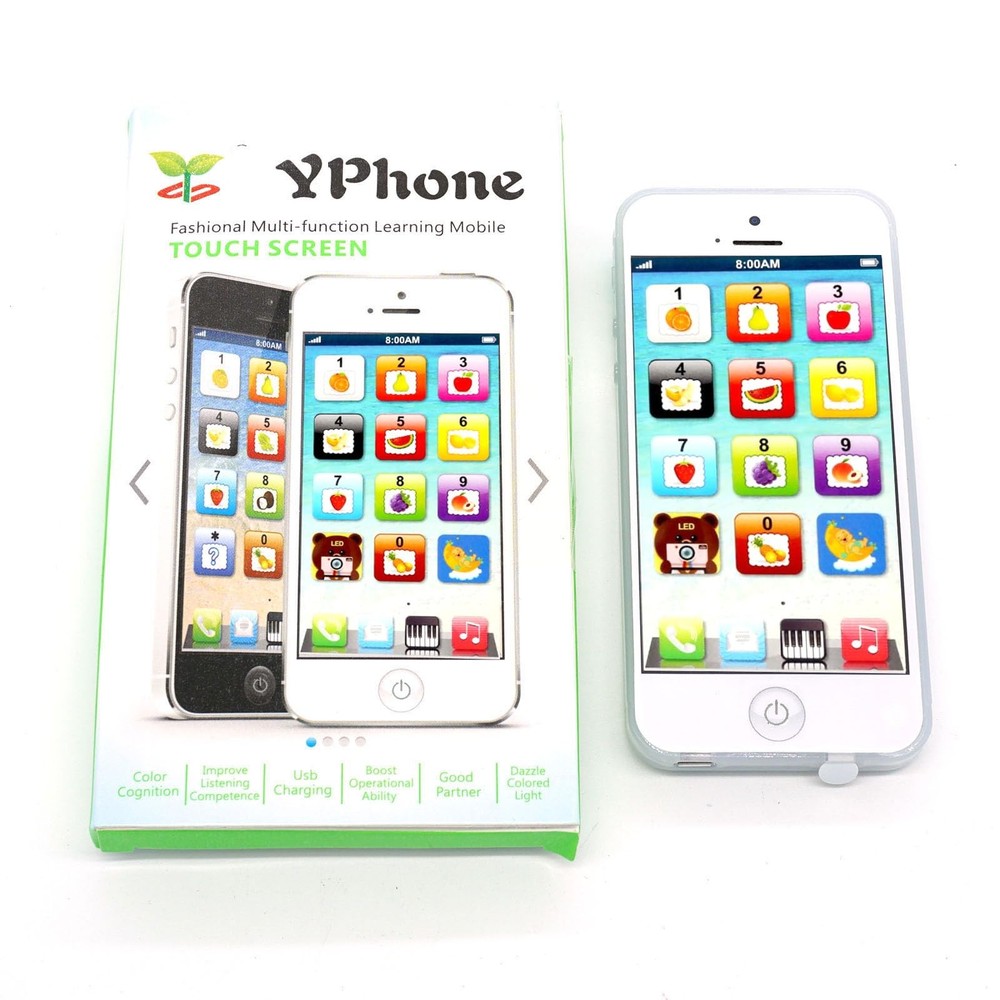 White Music Y-Phone Phone Toy Mobile Learning English Letters Fruits Toy LED …