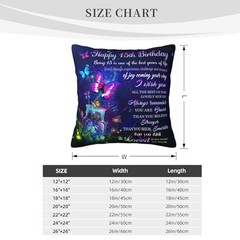 Gifts for 15 Year Old Girl Pillow Cover 18″X18″, 15th Birthday Gifts for Teen