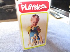 Playskool Natural Wood Toy Building Blocks Set – 36 Blocks 1978 – Ages 1 1/2 – 5