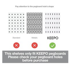 Keepo Peg Board Organizer Accessories, Peg Board With Accessories, Pegboard H…