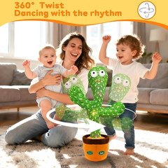 Interactive Baby Toys Dancing Talking Cactus Toy,Funny Gift for Infant