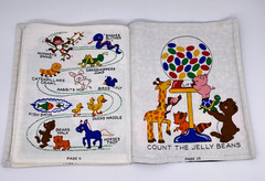 Handmade Yankee Doodle Song Book Fabric Teacher’s Pet Books Read USA Cloth VTG