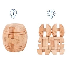 Wooden Puzzle Lock 3D Brain Teaser Interlocking IQ Learning Toy for Kids Adults