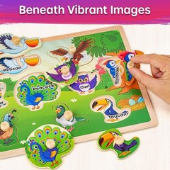 Wooden Puzzles for Toddlers 1-3, 6XSET Animals Puzzles for Toddlers 2-4 with …