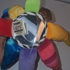 Tomy Lamaze Pirate Plush Octopus Baby Rattle Crinkle Teether Multicolor Infant