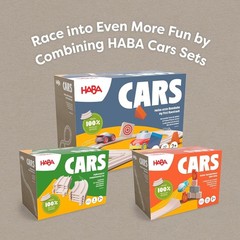 HABA My First Racetrack, 27-Piece Eco-Friendly Race Track Set for Toddlers