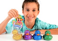 Ja-Ru Glitter Rubber Ducks Metallic Colors 3 24 Unit Assorted Fidget Toy For