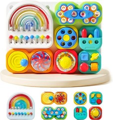 Busy Board 3.0: Multicolored Learning Activity for Toddlers 1-6 – Non-Toxic Fun