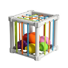 Baby Montessori Shape Sorter Cube Rainbow Colorful Blocks Sorting Game Infant Co
