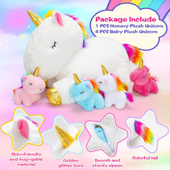 Toys for Girls Ages 0 1 2 3 4 5 6 7 8+ Years – Unicorn Mommy Stuffed Animal with
