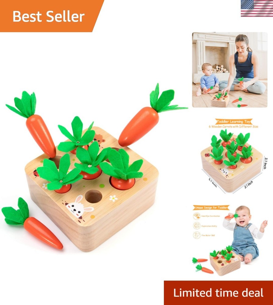 Montessori Toys Baby Easter Toys for Toddlers 1-3 Old, Educational Wooden Ca…