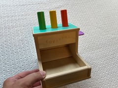 Lovevery Wooden Peg Drop The Thinker Play Kit Baby 11-12 Months Montessori Toy