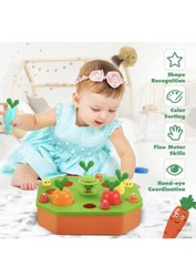 New Montessori Radish Pulling Toy Shape Color Memory Sorting Activities for Kids