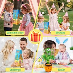 Baby Toys Dancing Talking Cactus, Volume Adjustable Mimicking Recording Cactu…
