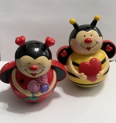 Singing Light Up Ladybug Weeble Wobble Like Set Of Toy Ladybug Bumble Bee