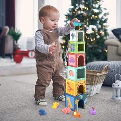 Toddlers and Babies Dinosaur Sorting and Stacking Toys Blocks for 1-3 Kids Pr…