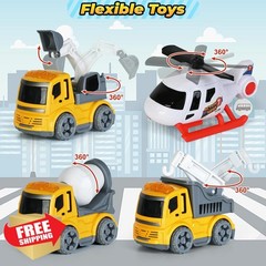 ShyLizard Yellow Toddler Construction Truck Lights Sounds