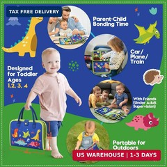 Toddler Sensory Busy Board: Travel Toy Activity Book for Girls Boys, Motor Skill