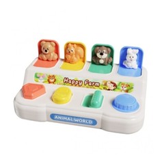 Cartoon Animal Popping Activity Toy Cause And Effect Learning Toy For Toddler