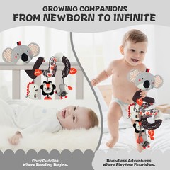 Car Seat &Stroller Activity Toy Baby Sensory Toys Soft Hanging Toys for 0-12M