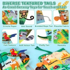 BBWOO Soft Baby Book Toy – Newborn Boy Girl Shower Gift – Tummy Medium, Green