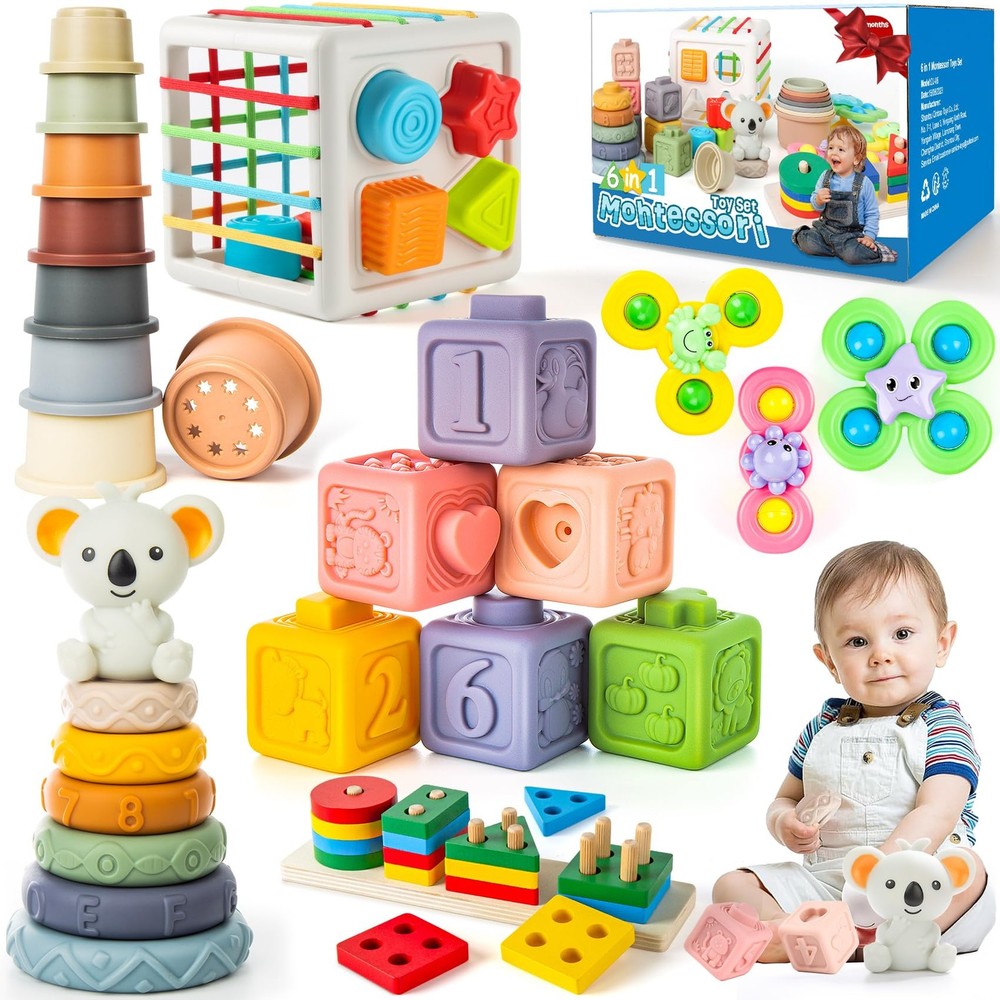 6-in-1 Baby Toys 6 to 12 Months, Montessori Toys for Babies 6-12-18 Months, I…