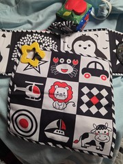 Infant 3 Pc Activity Set Cube, Squishy Square & Tie On