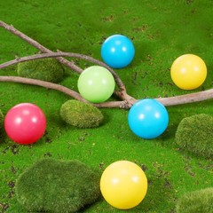 6 Pieces Multi Colored Plastic Replacement Balls Small Bulldozer Popper Toy