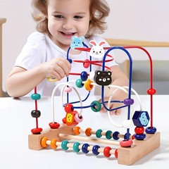 Super Bead Maze Wood Shapes twist wire puzzle toy baby infant toddler kid child
