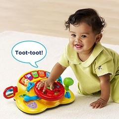 VTech Turn and Learn Driver – Interactive Steering Wheel Toddler Yellow