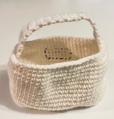 Handmade Crochet White Color Sorting Playset, Learning Toy, Montessori