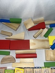 First learning wooden city Building blocks kids children toddler toys / 60 PCS