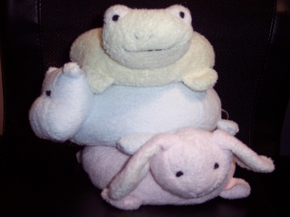 Pottery Barn Kids Small Animal Plush Stacker Toy Squeak Rattle Crinkle Lovey Toy