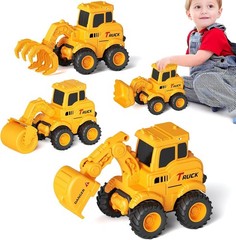 Imaginative Play Construction Toy Set – 4 Safe Trucks for Outdoors & Indoors