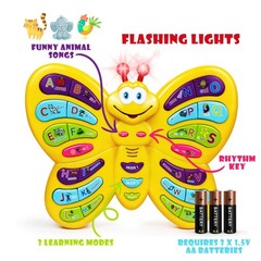 Preschool ABC Learning Toy, Interactive Educational Butterfly Toy for Toddler