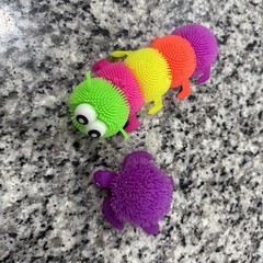Colorful Caterpillar & turtle Novelty Toy Soft Spiky Texture Ball Squish