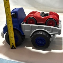 Green Toys Blue Flatbed Truck & Red Race Car Made in USA Excellent for Toddlers